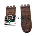 Ремінець шкіряний для годинників Swatch коричневий RS-004 - 4